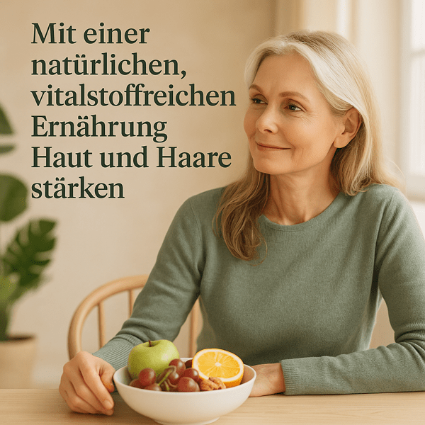 Mit einer natürlichen, vitalstoffreichen Ernährung lassen sich Haut und Haare stärken