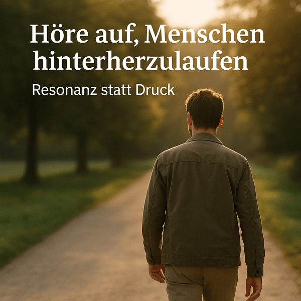 Höre auf, Menschen hinterherzulaufen – warum Resonanz mehr bewirkt als Druck