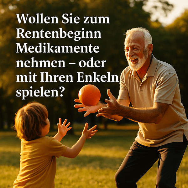 Wollen Sie zum Rentenbeginn haufenweise Medikamente nehmen – oder mit Ihren Enkeln spielen?