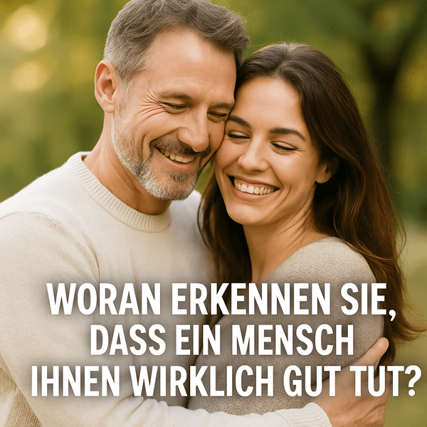 Woran erkennen Sie, dass ein Mensch Ihnen wirklich gut tut?