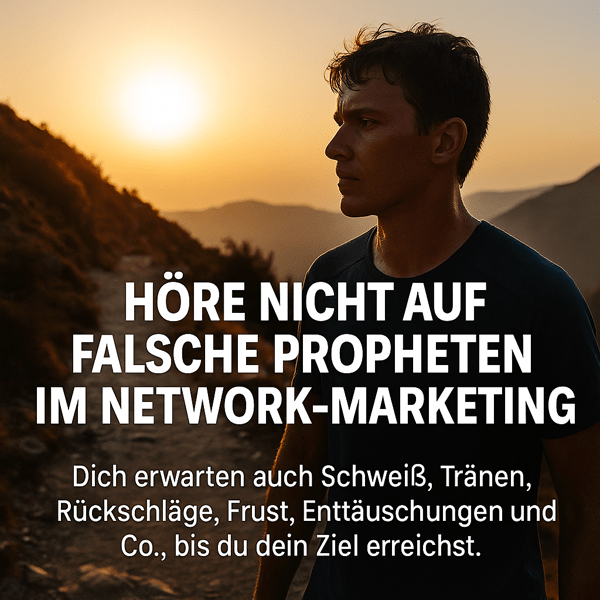 Höre nicht auf falsche Propheten im Network-Marketing – Der Weg zum Erfolg ist kein Spaziergang