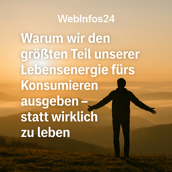 Warum wir den größten Teil unserer Lebensenergie fürs Konsumieren ausgeben – statt wirklich zu leben