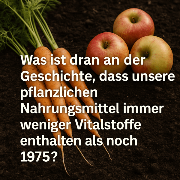 Was ist dran an der Geschichte, dass unsere pflanzlichen Nahrungsmittel immer weniger Vitalstoffe enthalten als noch 1975?