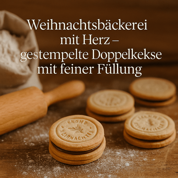 Weihnachtsbäckerei mit Herz – gestempelte Doppelkekse mit zarter Füllung