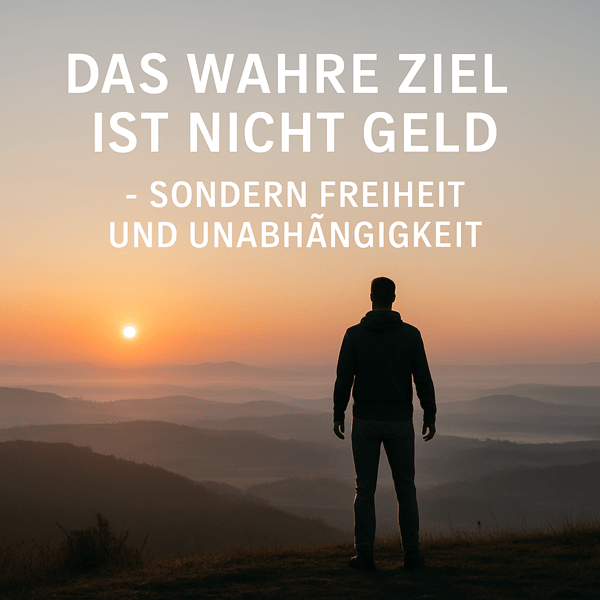Das wahre Ziel ist nicht Geld – sondern Freiheit und Unabhängigkeit
