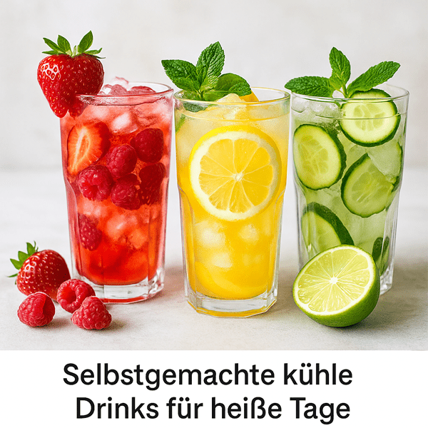 Selbstgemachte kühle Drinks für heiße Tage